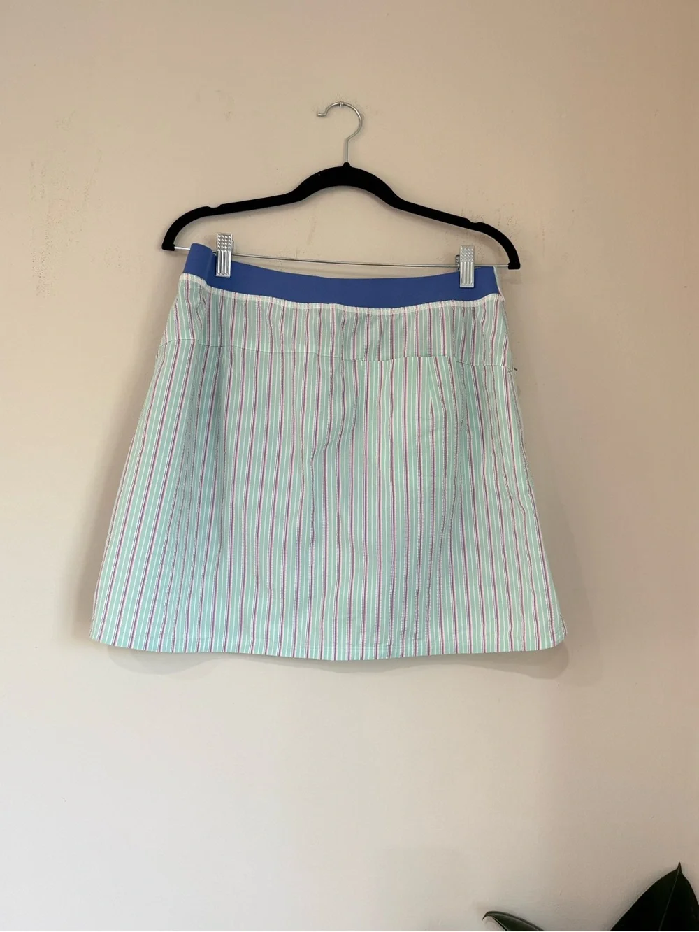 RLX Ralph Lauren Striped Golf Skort Skirt with Built-In Shorts Size Medium